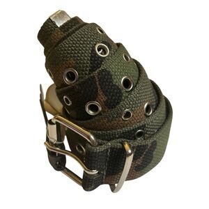 NWT Adjustable Camouflage Plus Size Canvas Belt with Silver Buckle | Size 2X